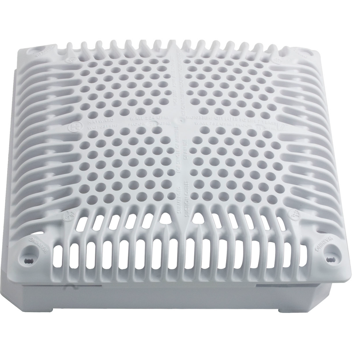 Hayward WGX1031BHF2 Main Drain Grate with Inner Frame - 9” x 9", Square