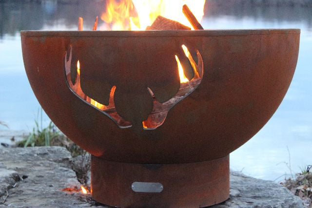 Fire Pit Art Antlers Fire Pit, 36"