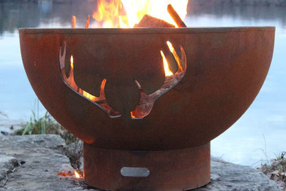 Fire Pit Art Antlers Fire Pit, 36"