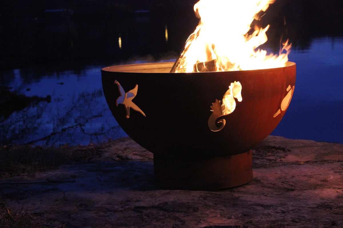 Fire Pit Art Sea Creatures Fire Pit, 36"