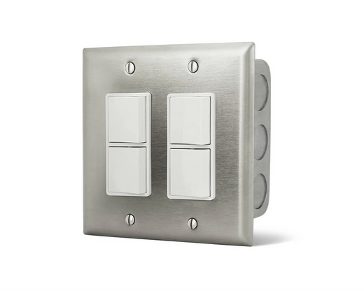 Infratech Dual Duplex Switch Wall Plate & Gang Box | 14 4305