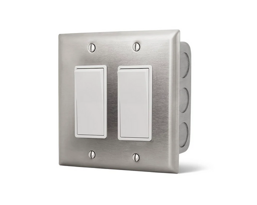 Infratech Dual On/Off Switch Wall Plate & Gang Box | 14 4405