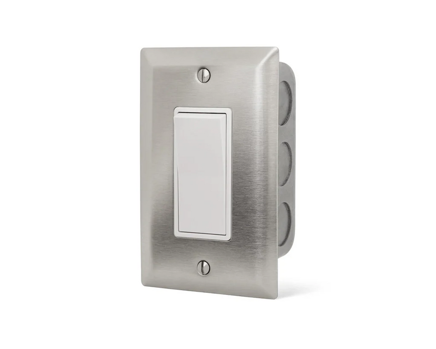 Infratech 14 4400 Single On/Off Switch Wall Plate & Gang Box 20 Amp Per Switch
