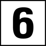 Inlays 5Ft Sr 5 W/Ft Depth Marker-Ceramic Blk/Wht Skid Resistant 6" Depth Marker 5 Ft Skid Resistant 6In X 6In Ceramic | C620050