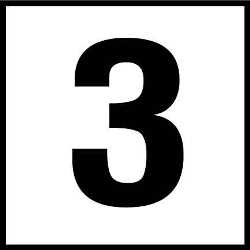 Inlays 3 (Number Only) Depth Marker  , 3 SR | C621030