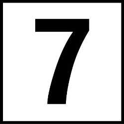 Inlays 7 (Number Only) Depth , 7 SR | C621070