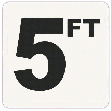 Inlays 5Ft Vinyl Depth Marker | V620050