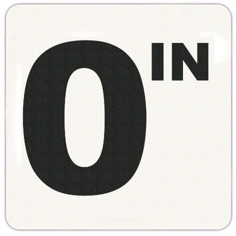 Inlays 0 W/In Depth Marker-Vinyl 6" Blk/White Skid Resistant Vinyl 0In Stickon 6In X 6In 4In Letters  | V620500