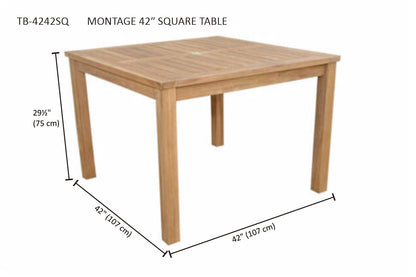 Anderson Teak Montage 42" Square Table