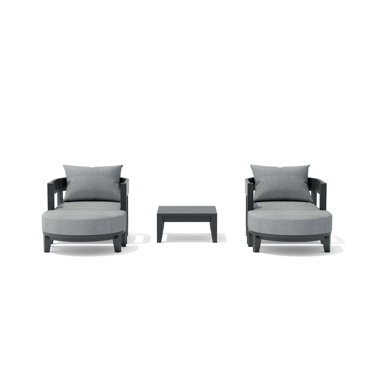 Anderson Teak Coronado 5-Piece Aluminum Deep Seating Set
