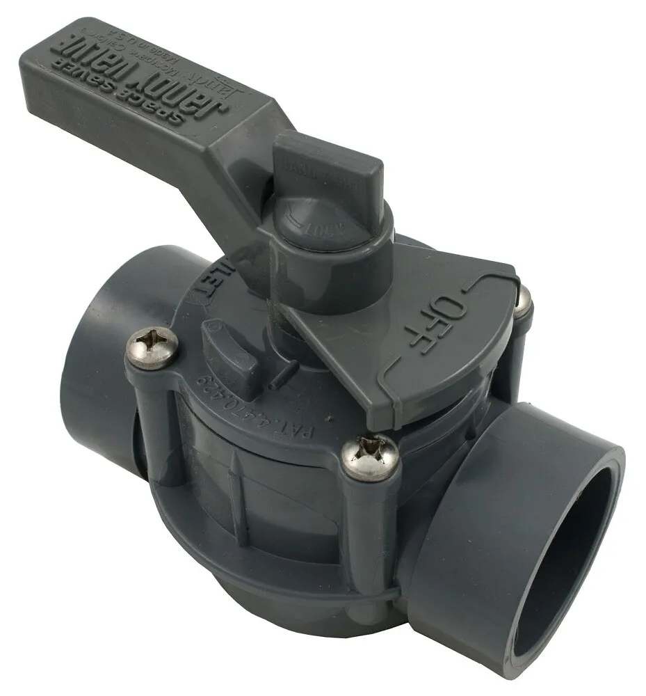 Jandy Genuine Parts 1 1/2-2" Positive Seal, 2 Port Valve, Space-Saver, 3407