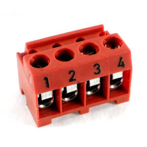 Jandy Pro Series Terminal Bar Connector, 4 Pin Red, AquaLink RS