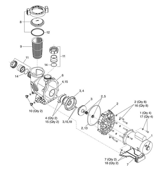 Zodiac R0449200 O-Ring with Tail Piece Replacement for Select Zodiac Jandy Pool and Spa Pumps