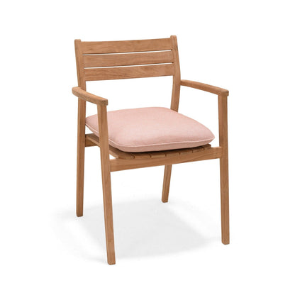 LifestyleGarden Jade Stacking Outdoor Dining Armchair with Cushion, Terracotta
