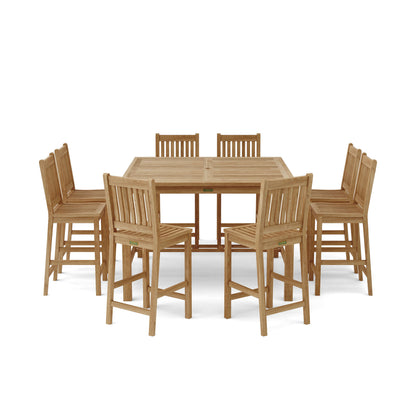 Anderson Teak Windsor Avalon 9-Piece Square Bar Set