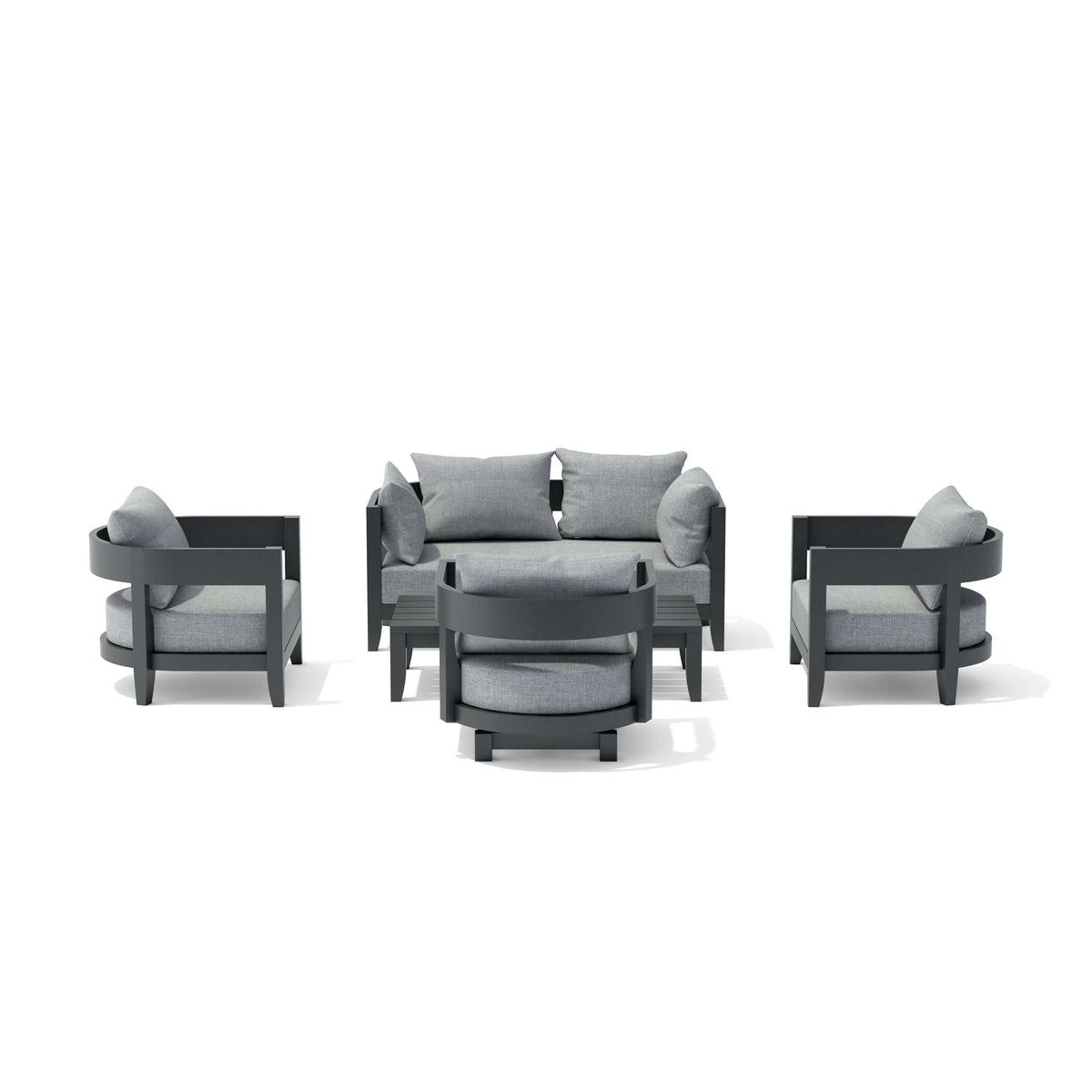 Anderson Teak Coronado 5-Piece Aluminum Deep Seating Set