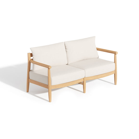 Oxford Garden Lido Teak Loveseat shown on a plain white background