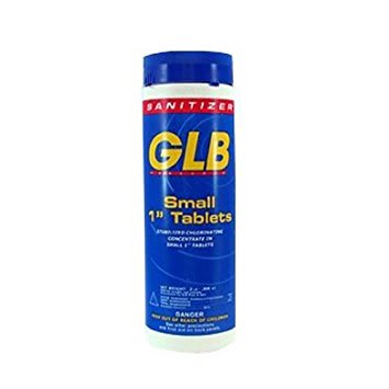 GLB Small 1" Chlorine Tablets - Tirchlor, 2lb Bottle, 12/ Case | 71250A