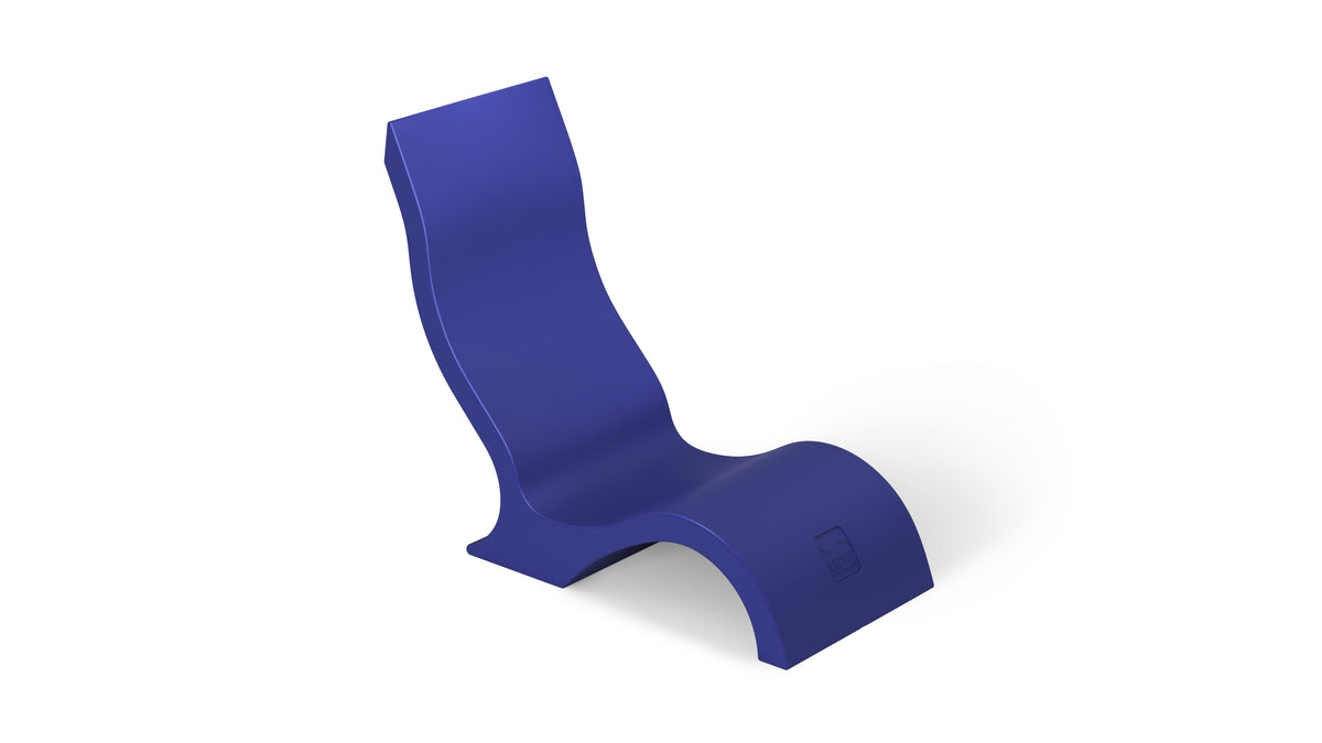 Ledge Lounger Signature Chair in Dark Blue resin