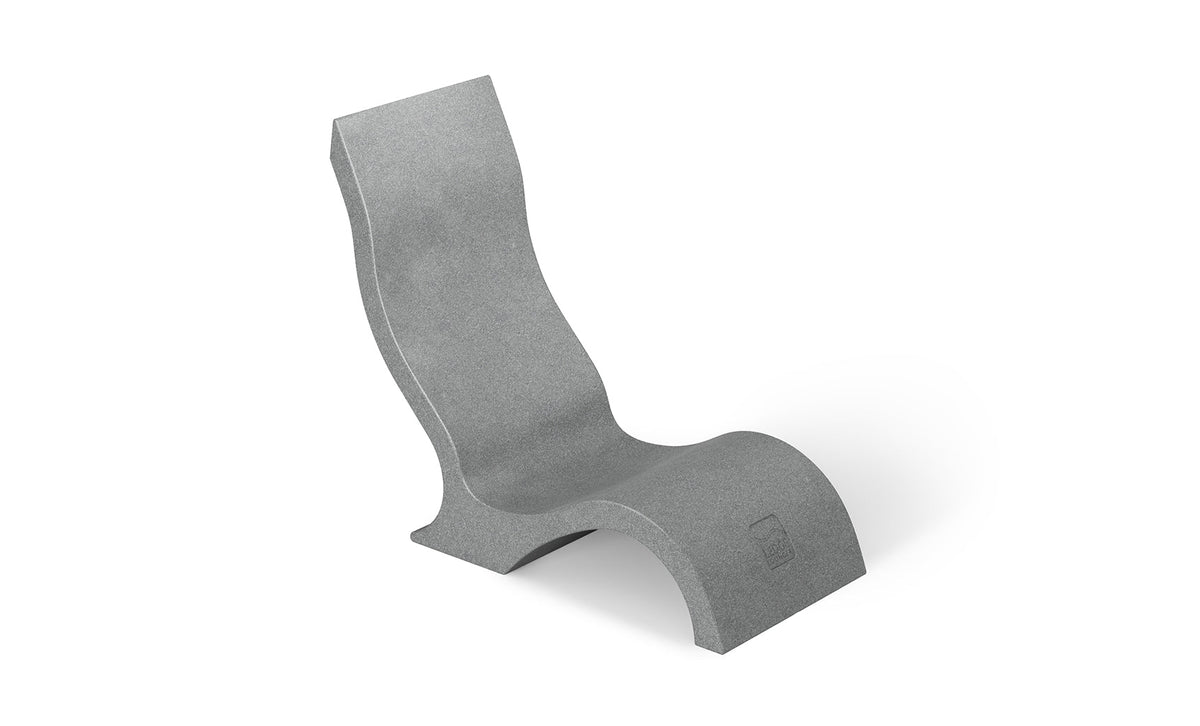 Ledge Lounger Signature Chair in Granite Gray resin