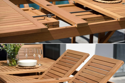 Amazonia Leyland 9 Piece Extendable Patio Dining Set