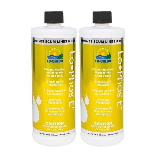 Lo Chlor LPE008-2 Lo Phos E+ Phosphate Remover with Enzyme Quart (2 Pack)