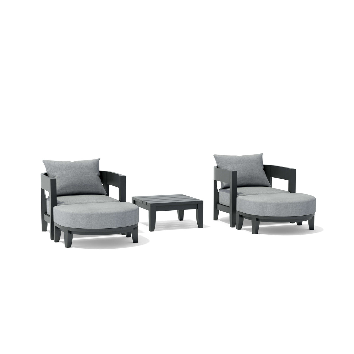 Anderson Teak Coronado 5-Piece Aluminum Deep Seating Set