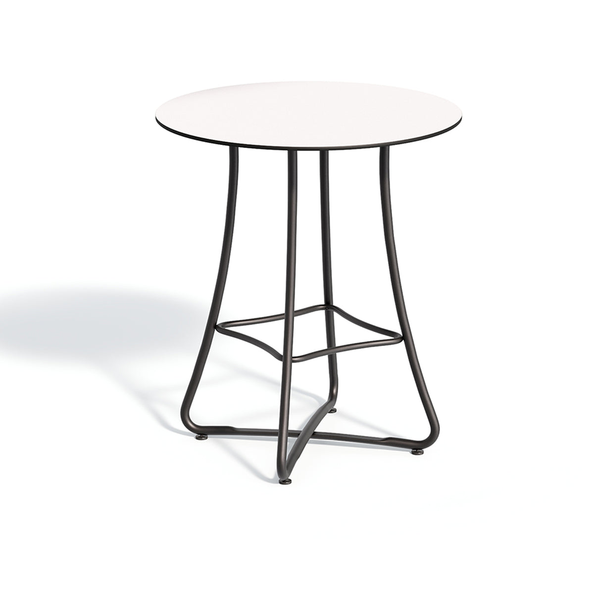 The same folding bar table with a Starlight laminate top