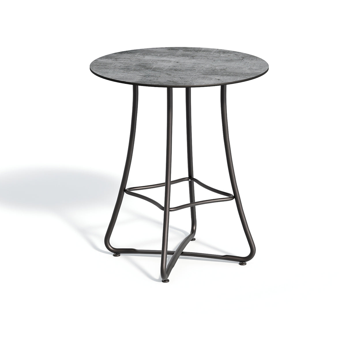 The same folding bar table with a Skyline laminate top
