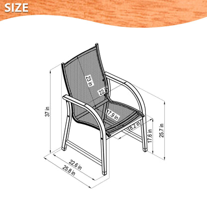 Amazonia Rinjani Teak and Aluminum 7 Piece Patio Dining Set