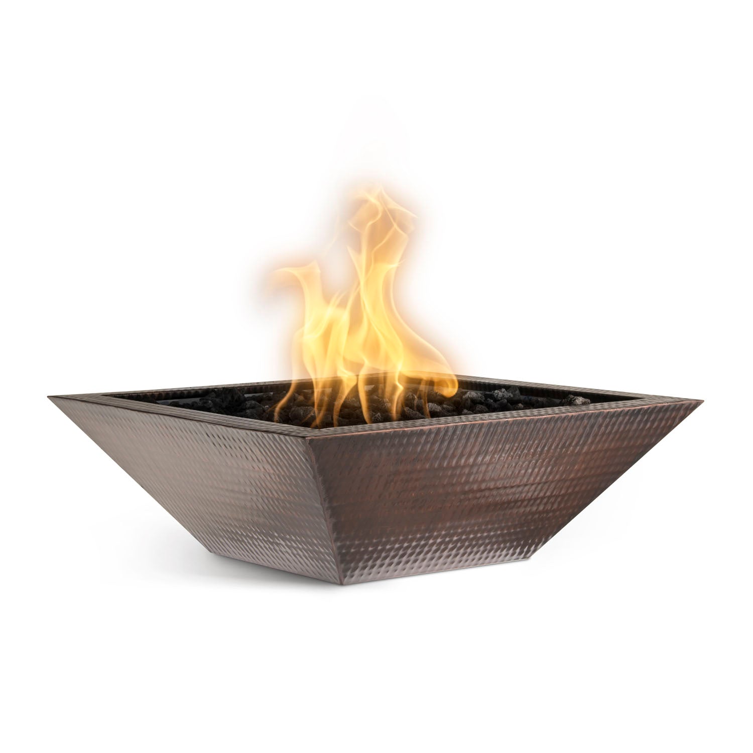 The Outdoor Plus Maya Fire Bowl, hammered copper