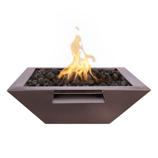 The Outdoor Plus Maya Fire & Water Bowl, 36-inch, powder-coated steel, in copper vein