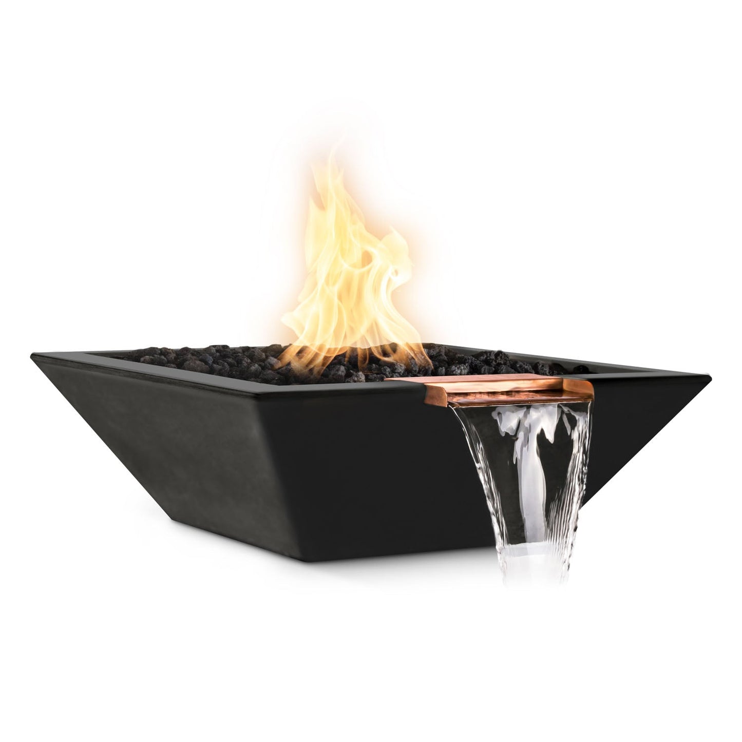 The Outdoor Plus Maya Fire & Water Bowl, 36", GFRC Concrete | OPT-36SFW