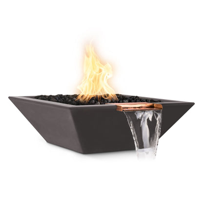 The Outdoor Plus Maya Fire & Water Bowl, 36", GFRC Concrete | OPT-36SFW