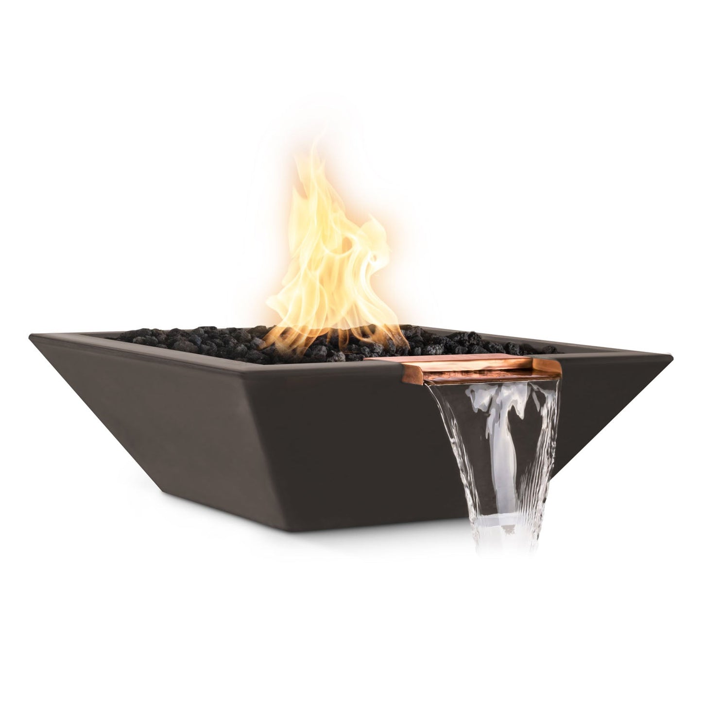 The Outdoor Plus Maya Fire & Water Bowl, 36", GFRC Concrete | OPT-36SFW