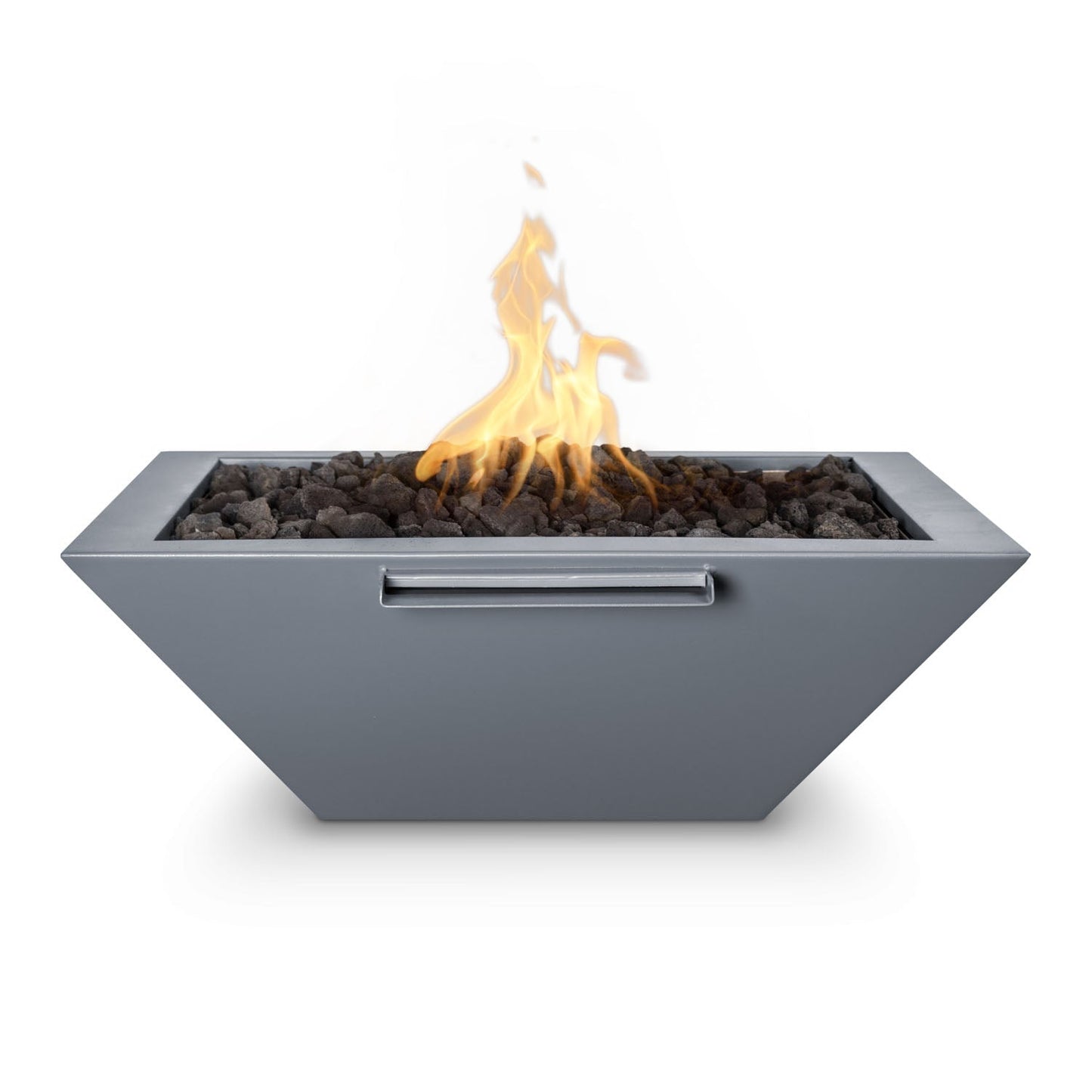 The Outdoor Plus Maya Fire & Water Bowl, 24", Powder Coat | OPT-24SQPCFW