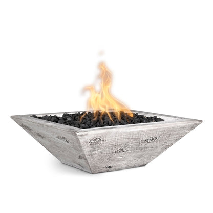 The Outdoor Plus Maya Fire Bowl, 30", GFRC Wood Grain | OPT-30SWGFO