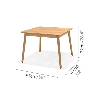 LifestyleGarden Nassau Eucalyptus Square Outdoor Dining Table