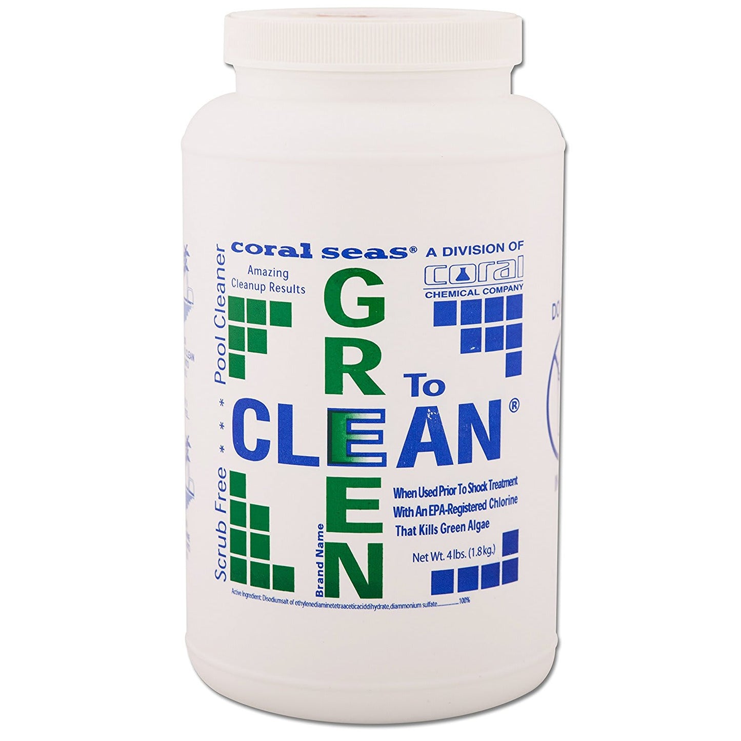Coral Seas Green Aid, 4 lb Bottle, 8/Case | 17644COR