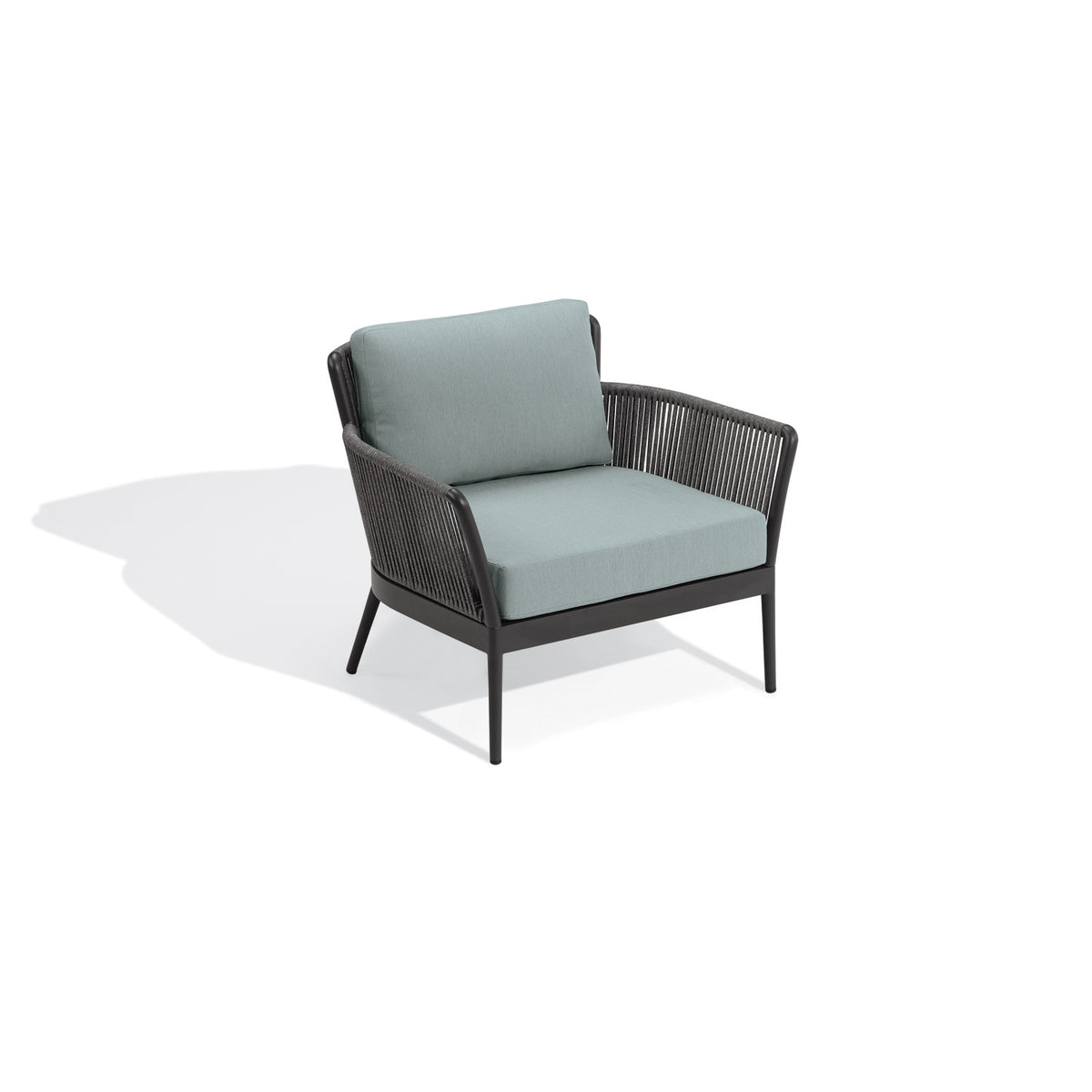The same chair with the Grade 3A Seafoam cushions in place