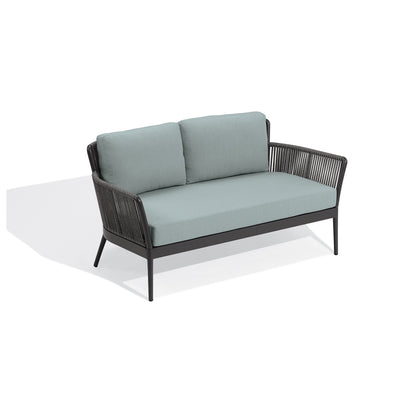 The same loveseat with Grade 3A Seafoam cushions