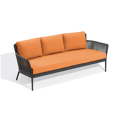 The same sofa with Grade 3A Tangerine cushions