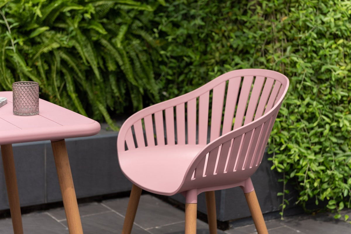 LifestyleGarden Nassau 3 Piece Balcony Bistro Set, Peony Pink