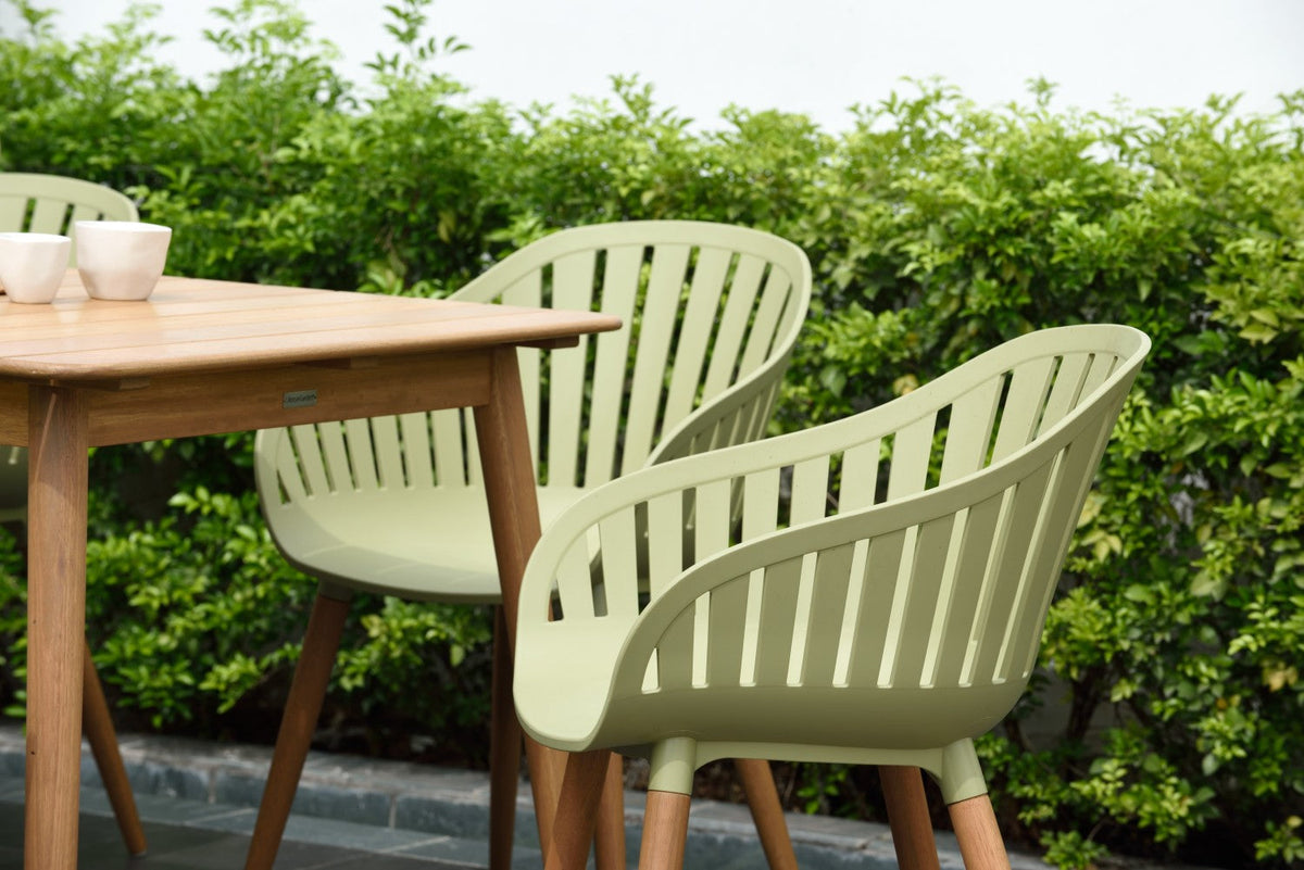 LifestyleGarden Nassau 5 Piece Square Patio Dining Set, Sage Green