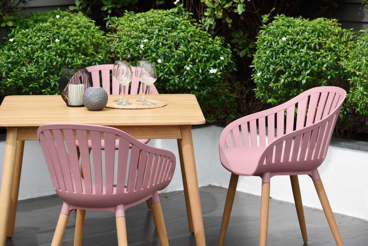 LifestyleGarden Nassau Eucalyptus Square Outdoor Dining Table