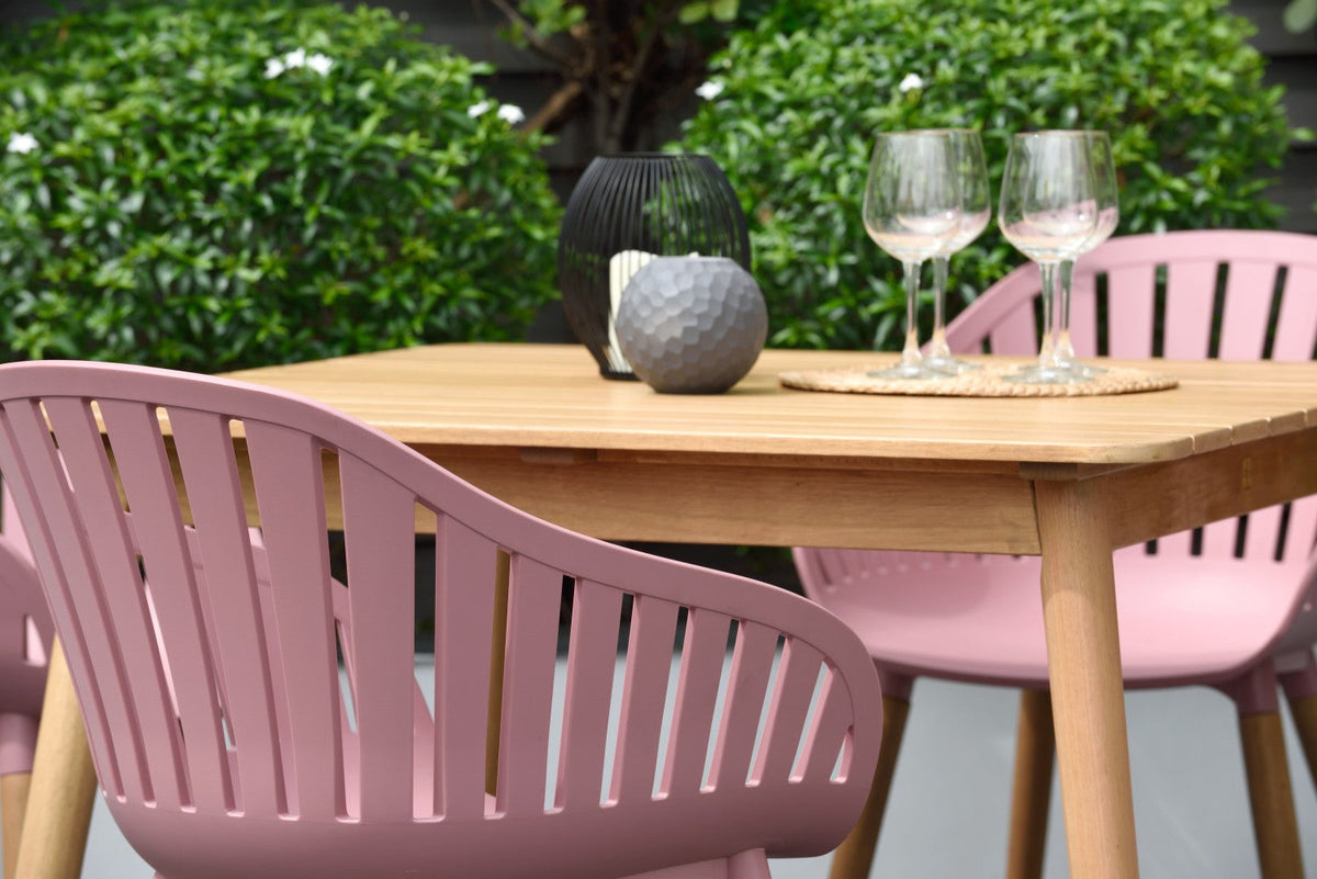 LifestyleGarden Nassau Eucalyptus Square Outdoor Dining Table