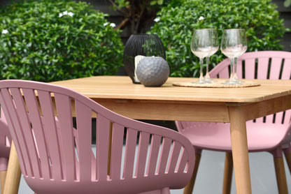 LifestyleGarden Nassau Eucalyptus Square Outdoor Dining Table