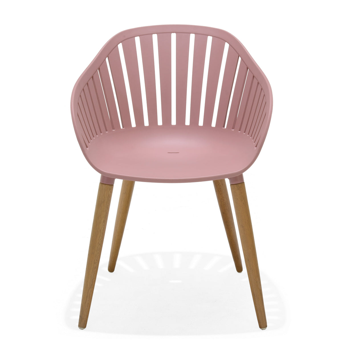 LifestyleGarden Nassau Outdoor Dining Armchairs, Peony Pink, Set of 2