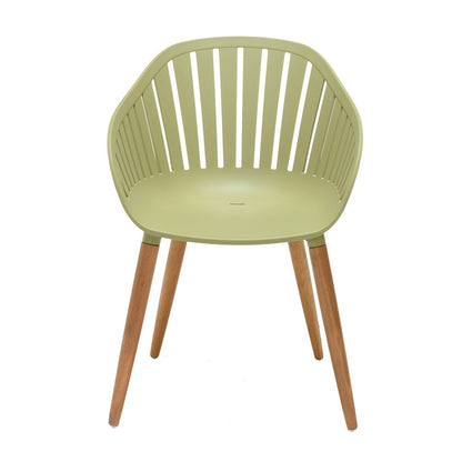 LifestyleGarden Nassau Outdoor Dining Armchairs, Sage Green, Set of 2