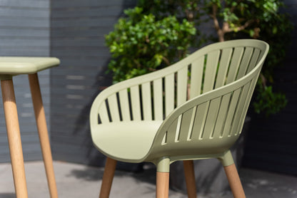 LifestyleGarden Nassau Outdoor Dining Armchairs, Sage Green, Set of 2